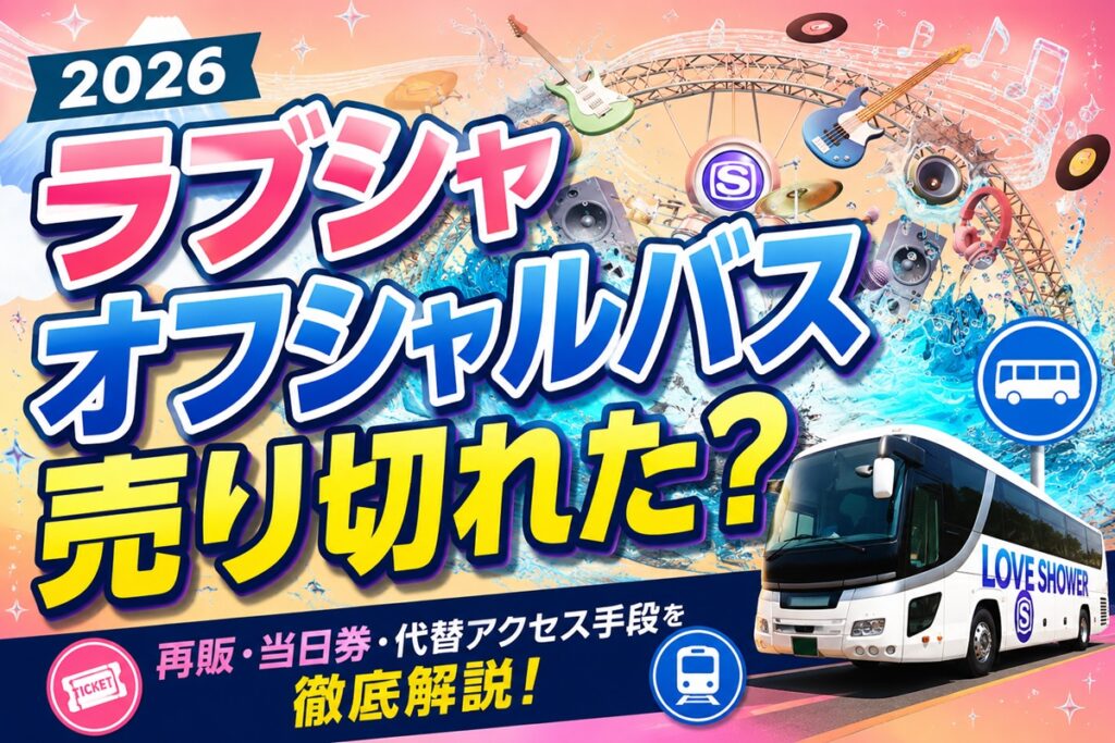 ラブシャ2026オフィシャルバス売り切れた？アイキャッチ画像
