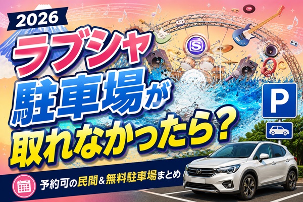 ラブシャ2026駐車場が取れなかった場合は？当日OK・予約可の民間＆無料駐車場17選アイキャッチ画像