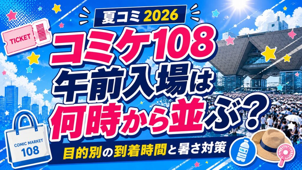 夏コミ2026何時から並ぶ