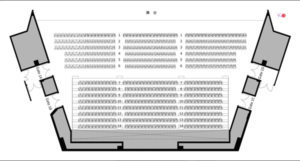 シブヤらぶず1階座席表